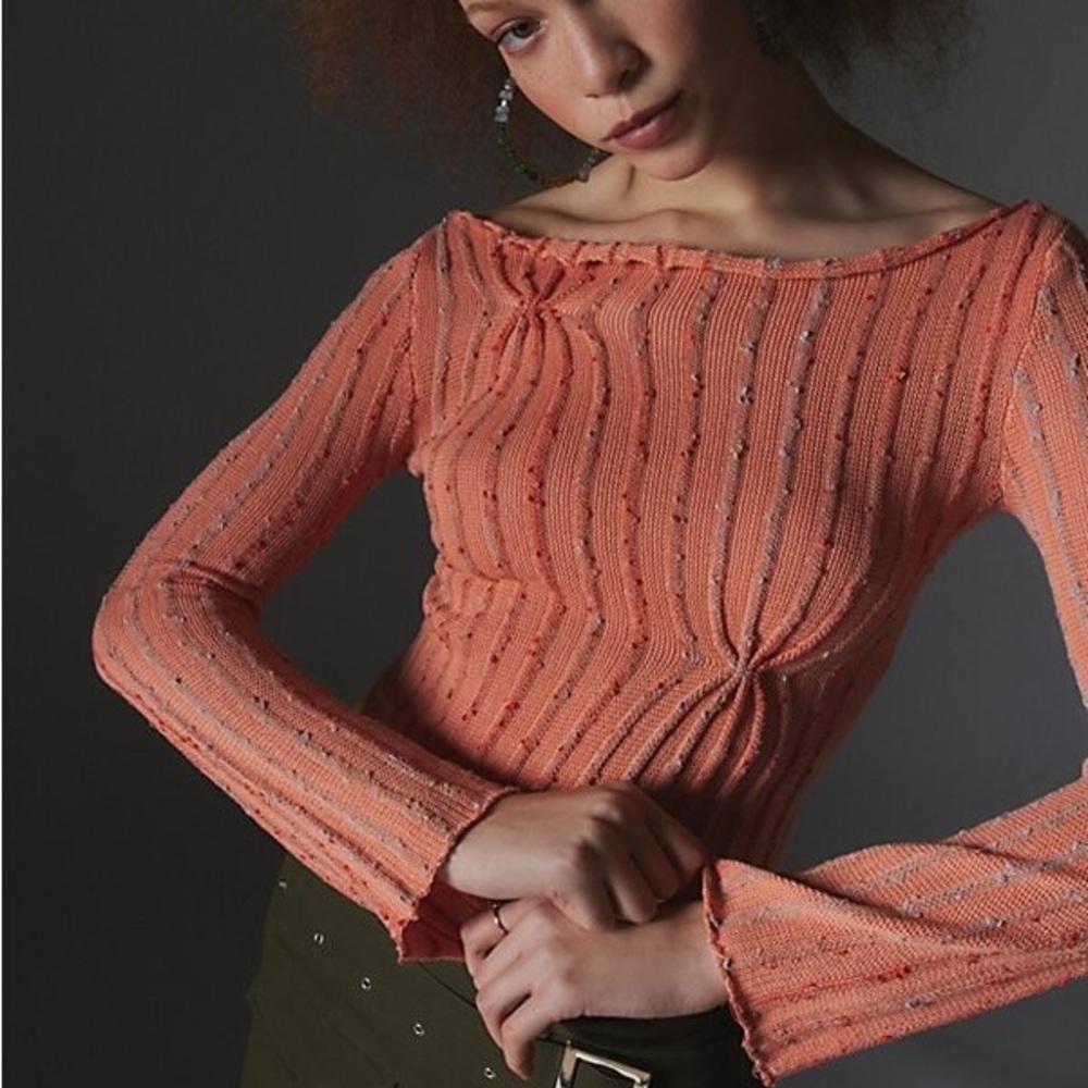 Silence and noise orange sweater from urban outfitters